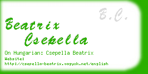 beatrix csepella business card